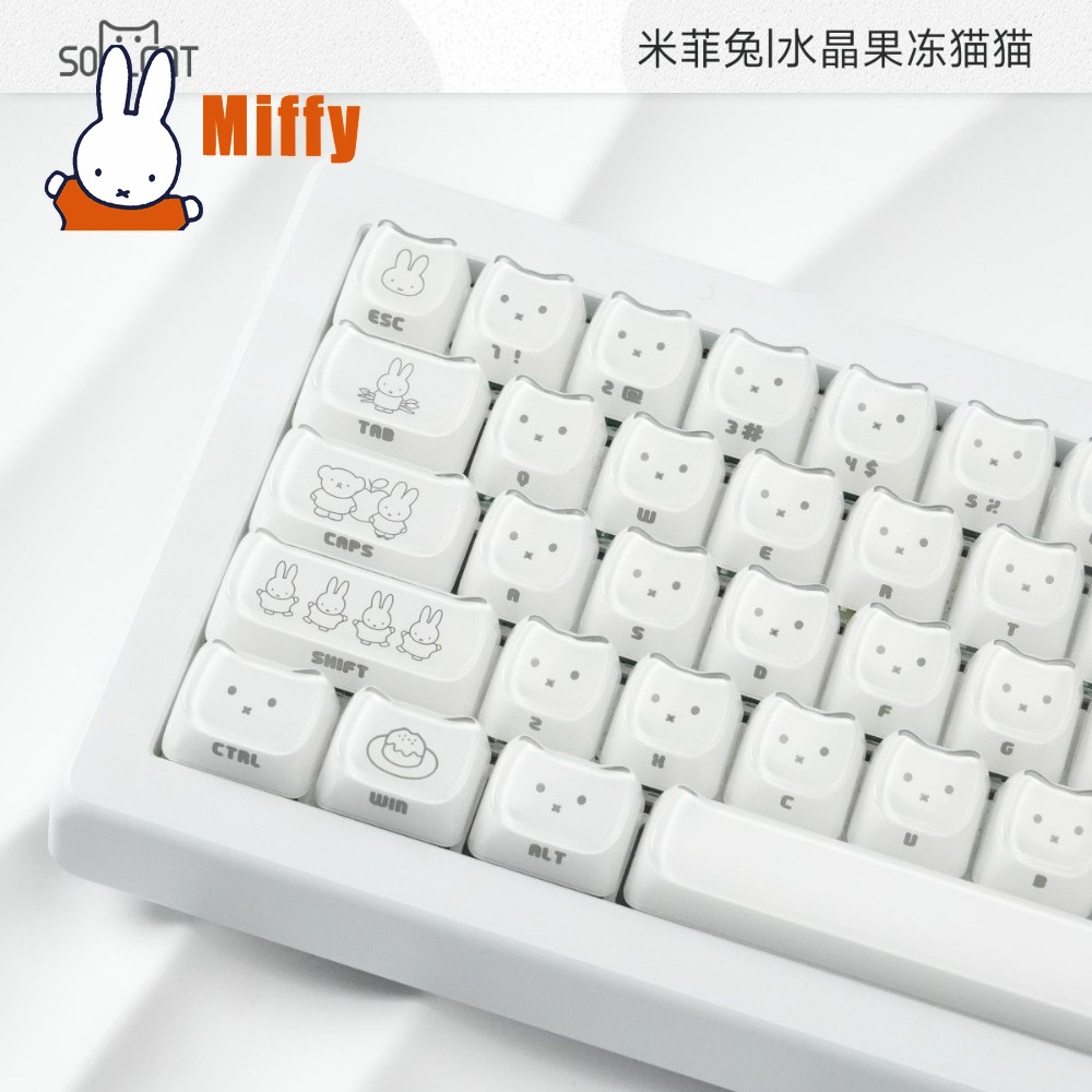 Kawaii Miffy Keycaps Cute Rabb - đánh giá và giá Gaming Accessories Aesthetic