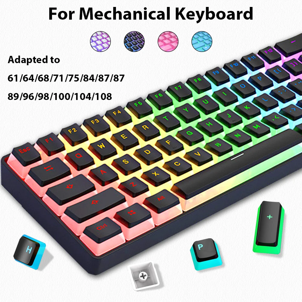 129 Keys Pudding Keycaps PBT D - đánh giá và giá Gaming Accessories Aesthetic
