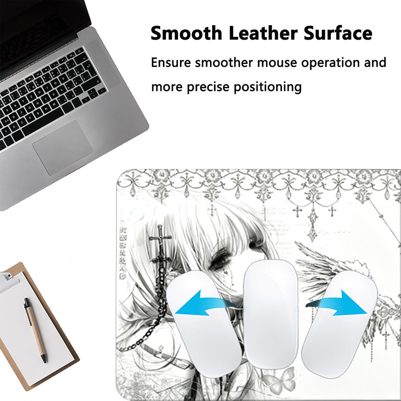 Leather Mousepad Black White A - đánh giá và giá Gaming Accessories Aesthetic